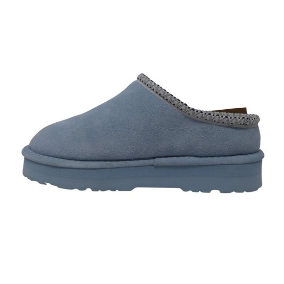 BearPaw Tabitha Tourmaline Blue Suede Wool Platform Clog Slippers NWT Womens 10 - Picture 3 of 16